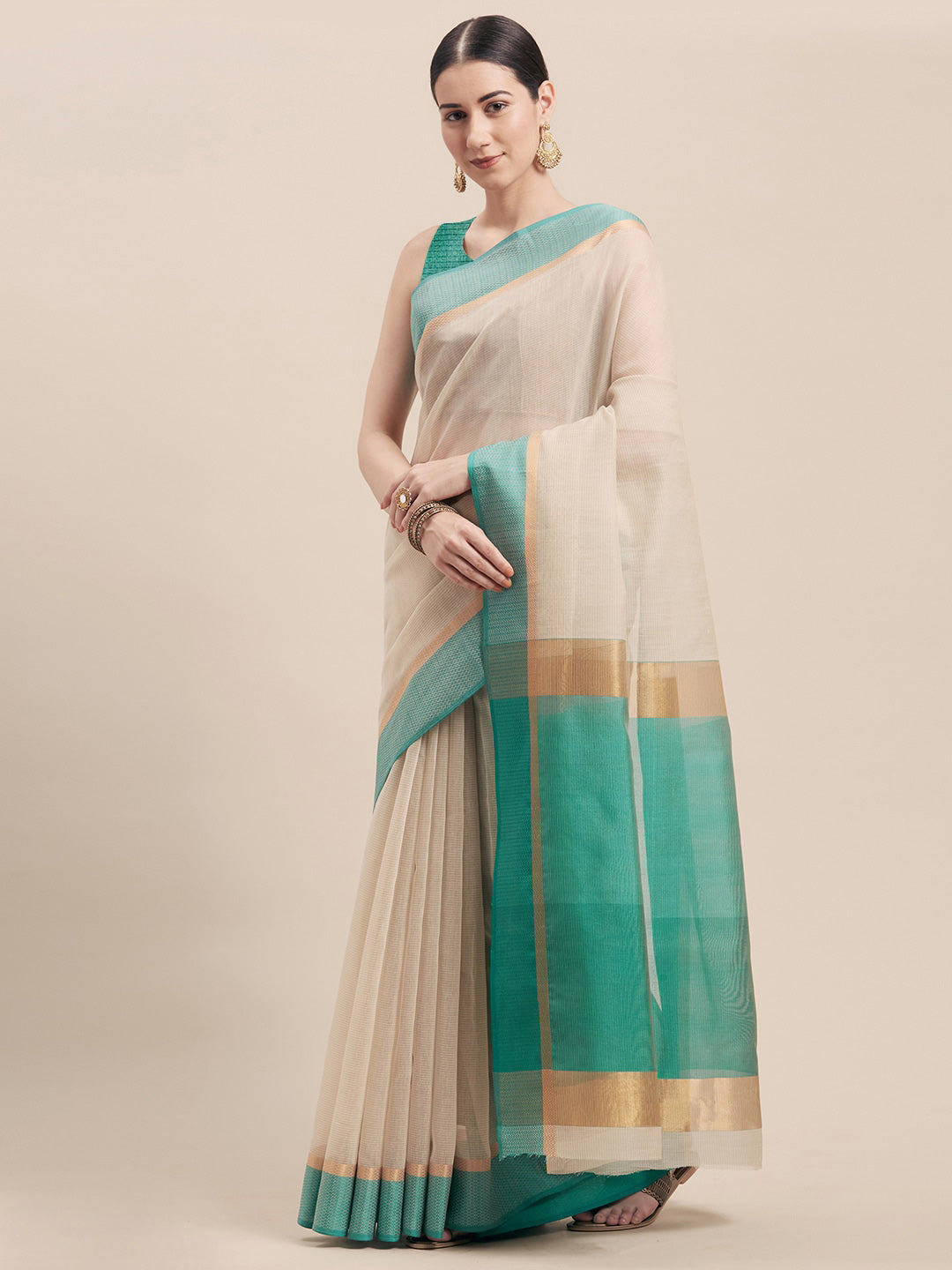 Kalini Zari Pure Cotton Saree - Distacart