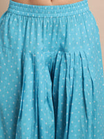 Thumbnail for Kalini Ethnic Motifs Printed Shirt Collar Yoke Zari Pure Cotton Pathani Kurta With Salwar - Distacart