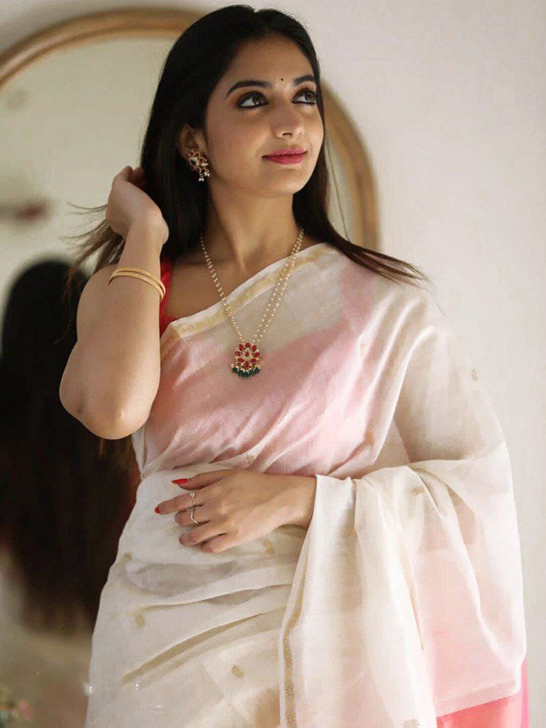 Mitera Woven Design Zari Saree - Distacart
