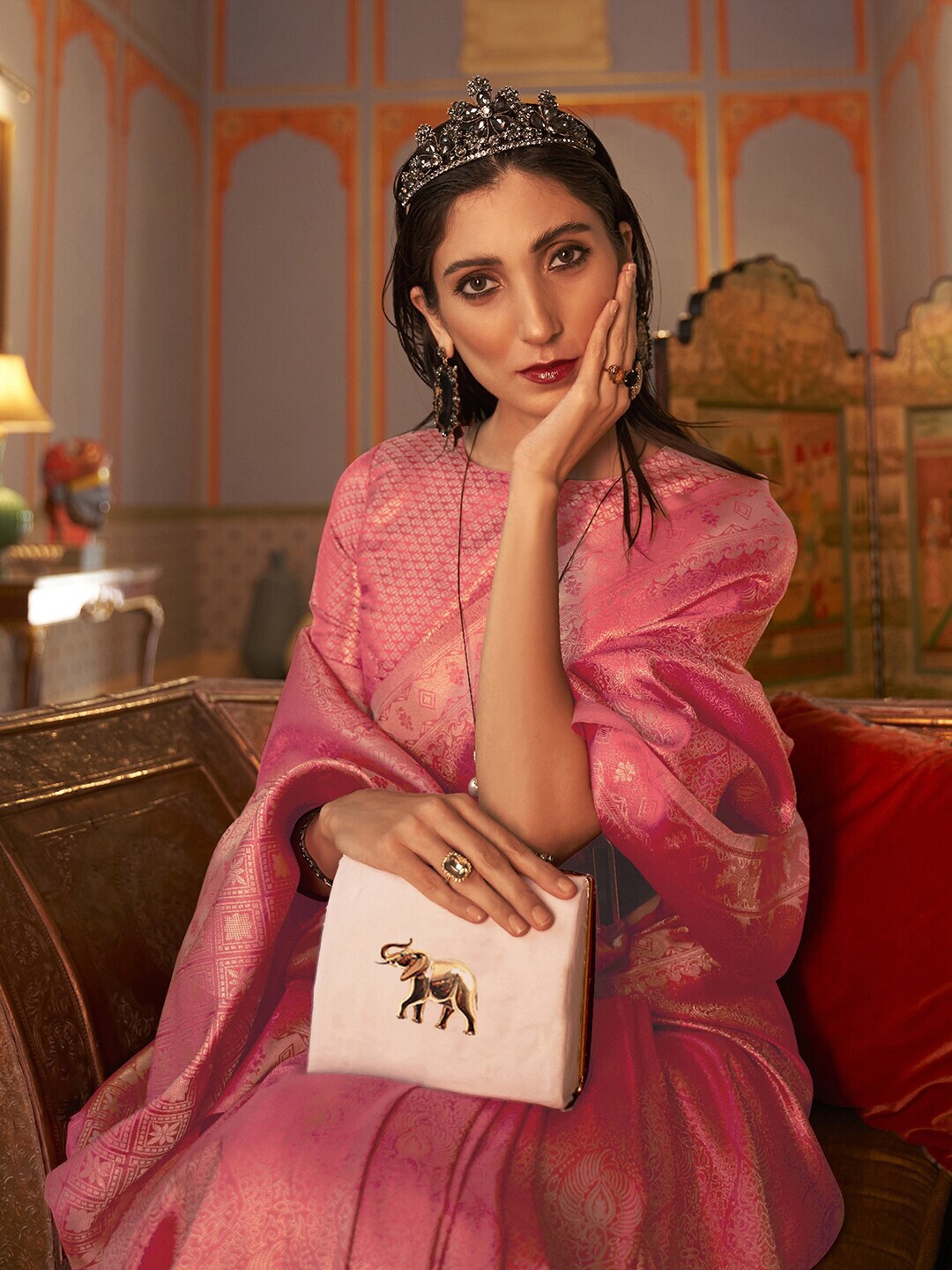 Mitera Woven Design Zari Kanjeevaram Saree - Distacart