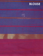 Thumbnail for Dual Shade of Sky Blue And Purple Pure Mangalgiri Cotton By Gayathri Reddy Designer Studio - Distacart