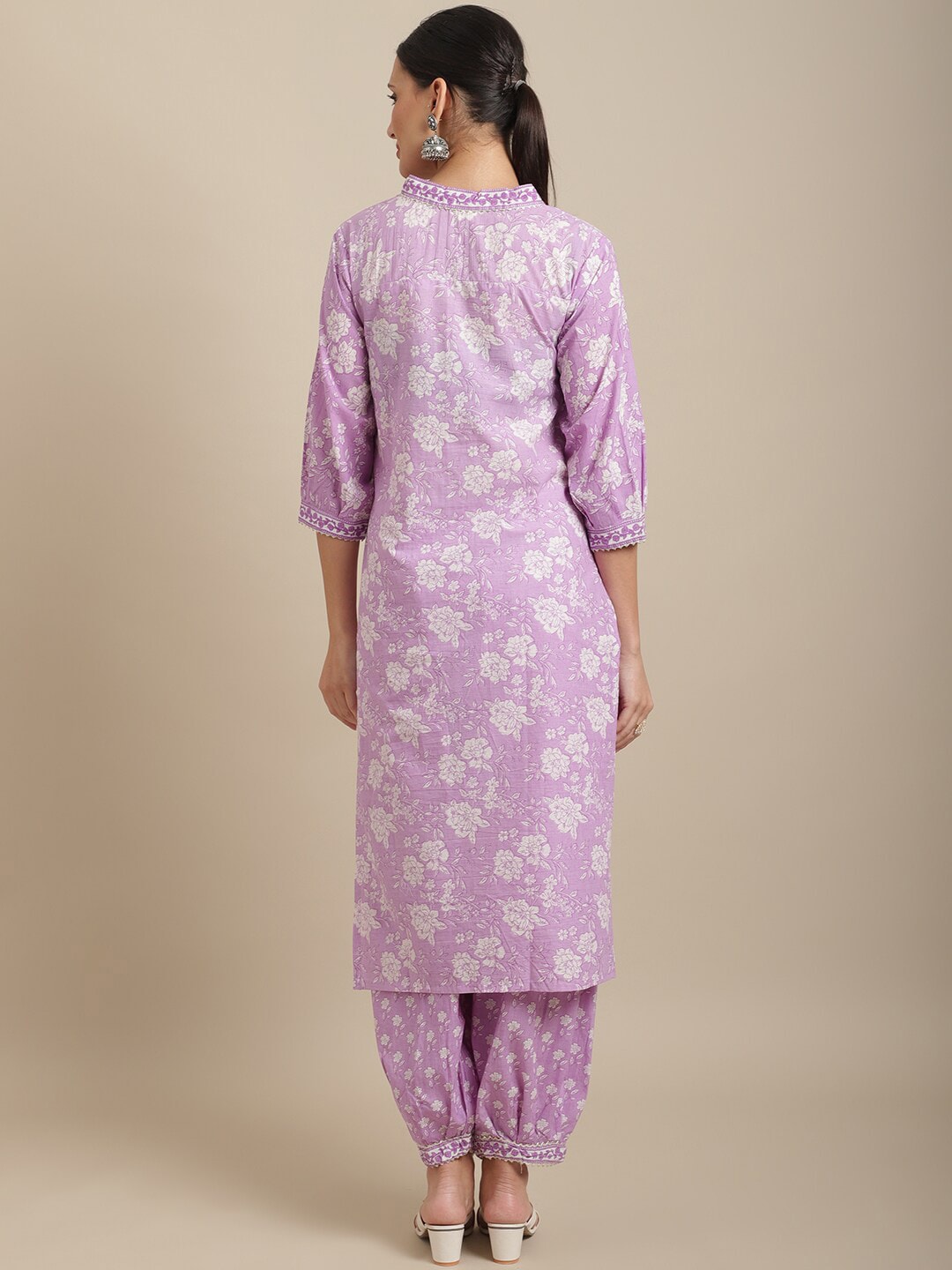 Sangria Women Floral Printed Pure Cotton Kurta with Salwar - Distacart