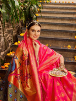 Thumbnail for Kalini Woven Design Zari Paithani Saree - Distacart