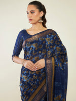 Thumbnail for Soch Floral Printed Pure Cotton Saree - Distacart