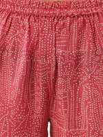 Thumbnail for Khushal K Bandhani Printed Zari Sequined Kurta with Palazzos & Dupatta - Distacart
