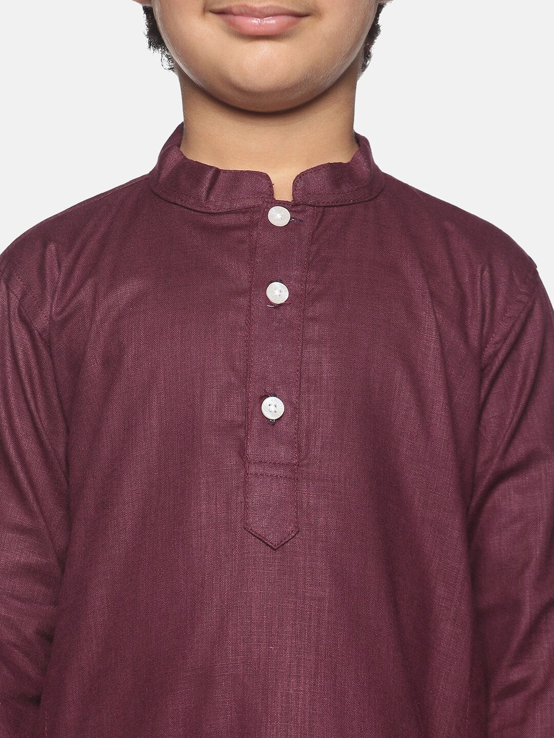 Sethukrishna Boys Maroon Pure Cotton Kurta with Pyjamas - Distacart