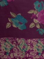 Thumbnail for Kalini Purple & Blue Floral Printed Saree - Distacart