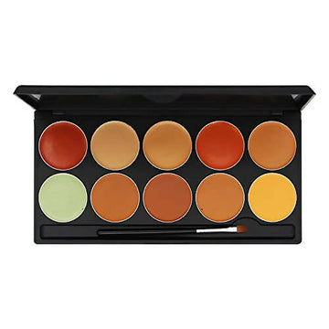 Fashion Colour Studio Finish HD Foundation Palette- 10 HD Cream Makeup Shades - Distacart