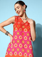 Thumbnail for Sangria Women Ethnic Motifs Printed Kurta - Distacart