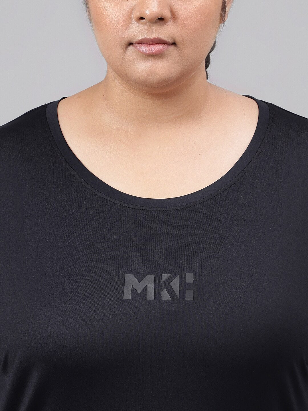 MKH Plus Size Drop Shoulder Sleeves Relaxed Fit Dri-FIT Sports T-shirt - Distacart