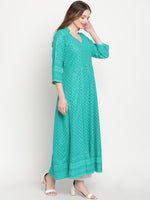 Thumbnail for Kalini Chikankari Embroidered Pure Cotton Anarkali Kurta - Distacart