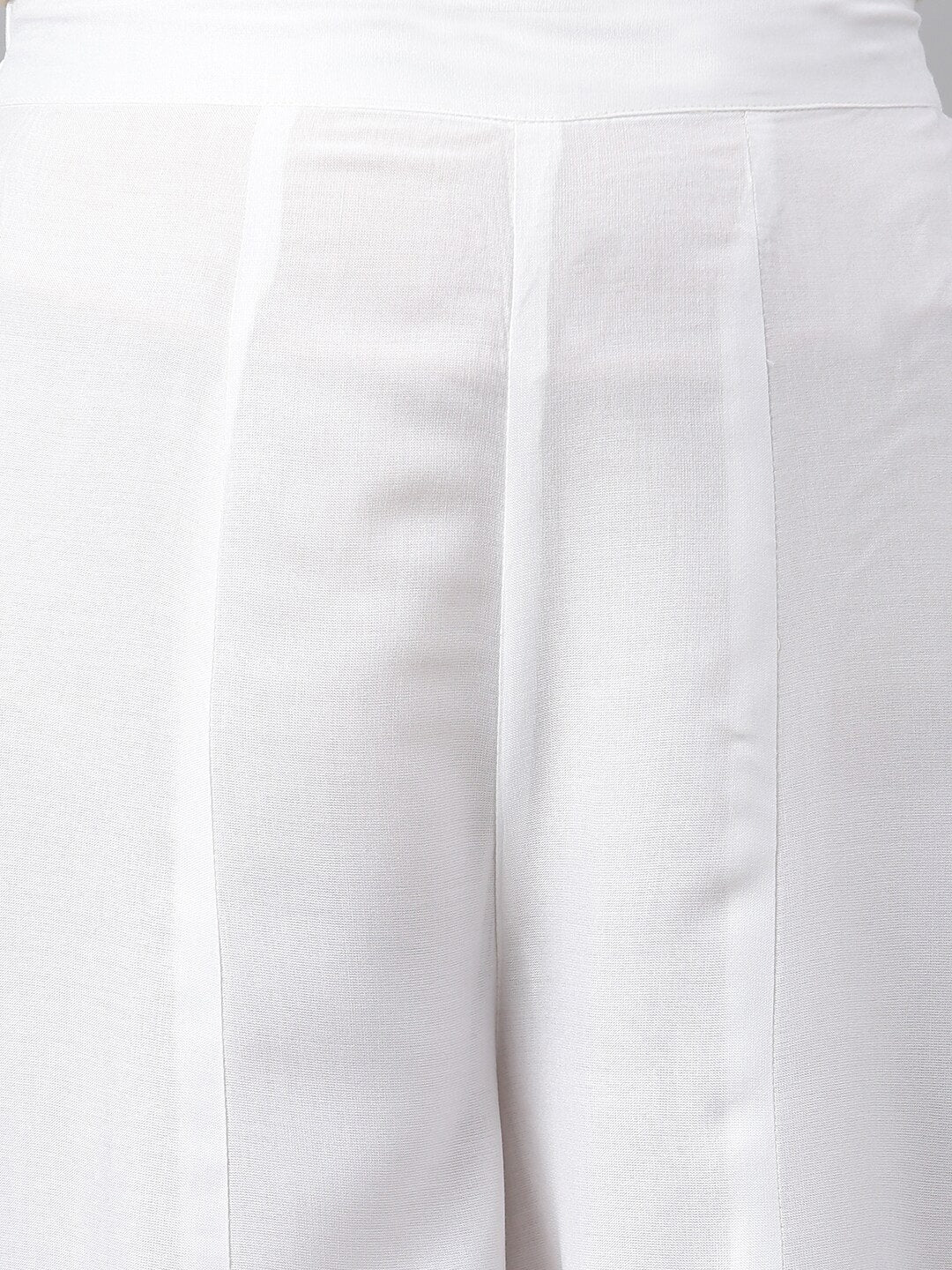 Khushal K Women White Yoke Design Kurta with Trousers & With Dupatta - Distacart