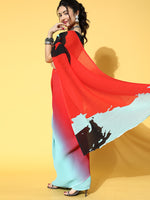 Thumbnail for Saree Mall Blue Saree For Women - Distacart