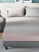 Thumbnail for Nautica Grey & Pink 160 TC King Bedsheet With 2 Pillow Covers - Distacart