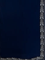 Thumbnail for Kalini Women Blue Ethnic Motifs Embroidered Thread Work Kurta with Trousers & With Dupatta - Distacart