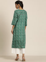 Thumbnail for HERE&NOW Abstract Printed Pure Cotton Kurta - Distacart