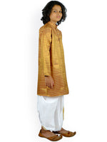 Thumbnail for Sethukrishna Boys Yellow & Red Printed Kurta with Dhoti Pants - Distacart