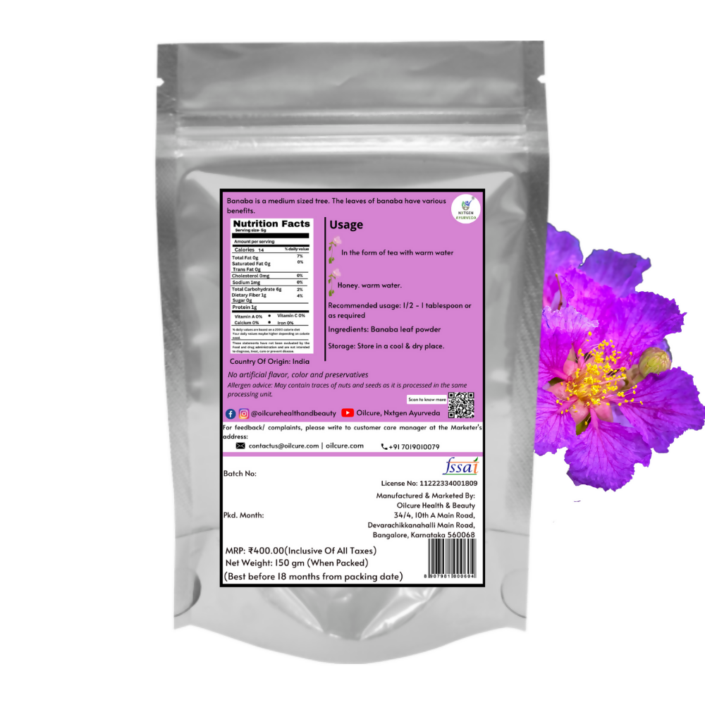 Nxtgen Ayurveda Banaba Leaf Powder - Distacart