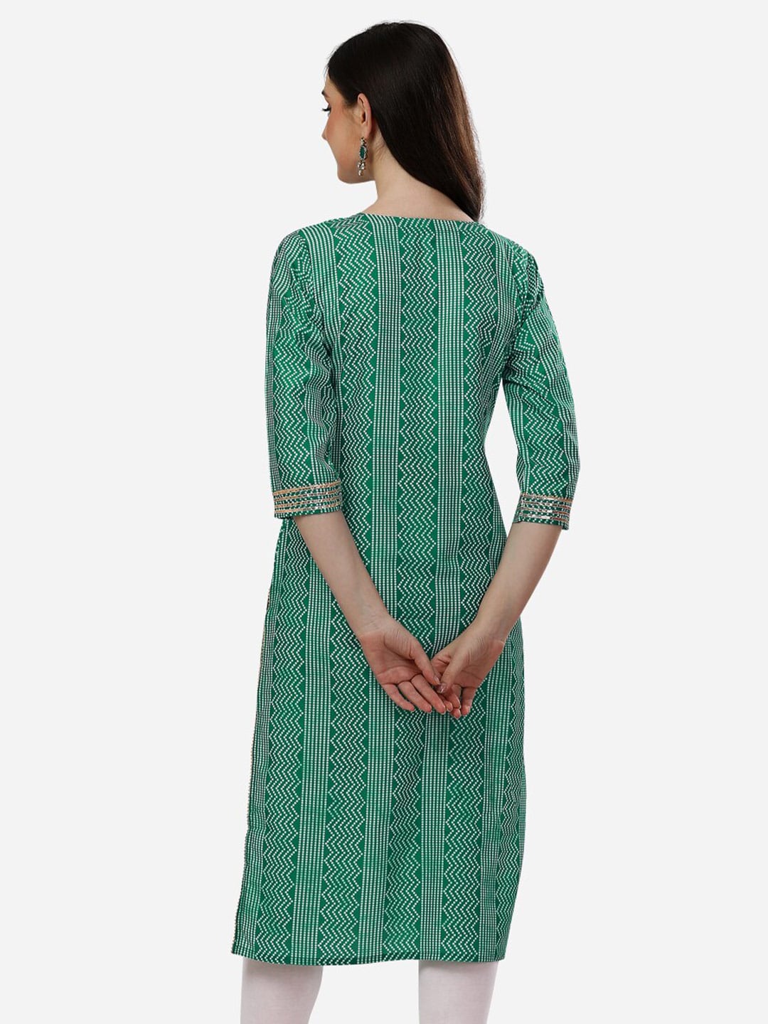 HERE&NOW Bandhani Printed Gotta Patti Kurta - Distacart
