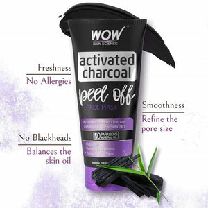 Wow Skin Science Activated Charcoal Peel Off Face Mask