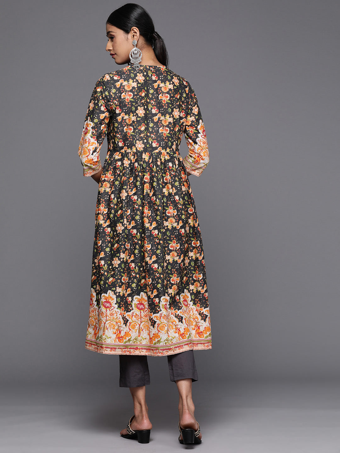 Biba Women Floral Printed Regular Pure Cotton Kurta Set - Distacart