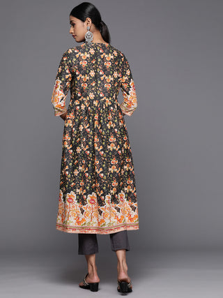 Biba Women Floral Printed Regular Pure Cotton Kurta Set - Distacart