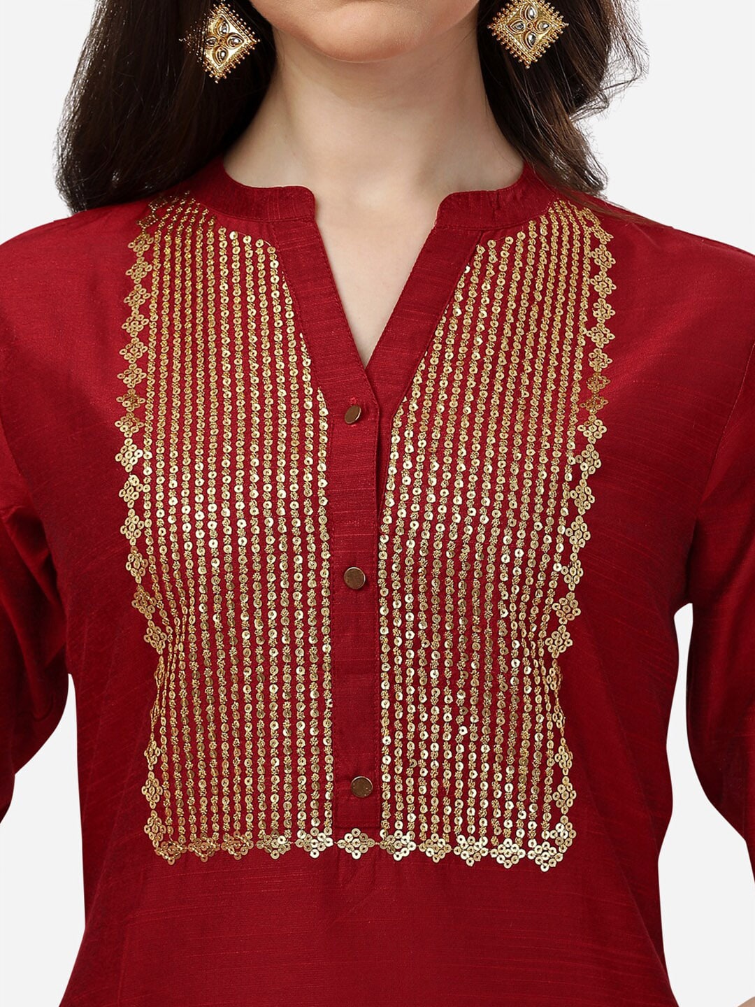 HERE&NOW Ethnic Motifs Yoke Design Kurta - Distacart