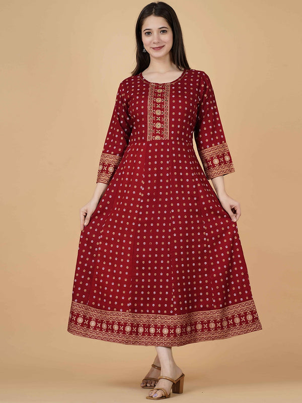 Kalini Ethnic Motifs Printed Anarkali Kurta - Distacart