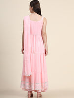 Thumbnail for Kalini Ethnic Motifs Embroidered Regular Thread Work Kurta With Palazzos & Dupatta - Distacart