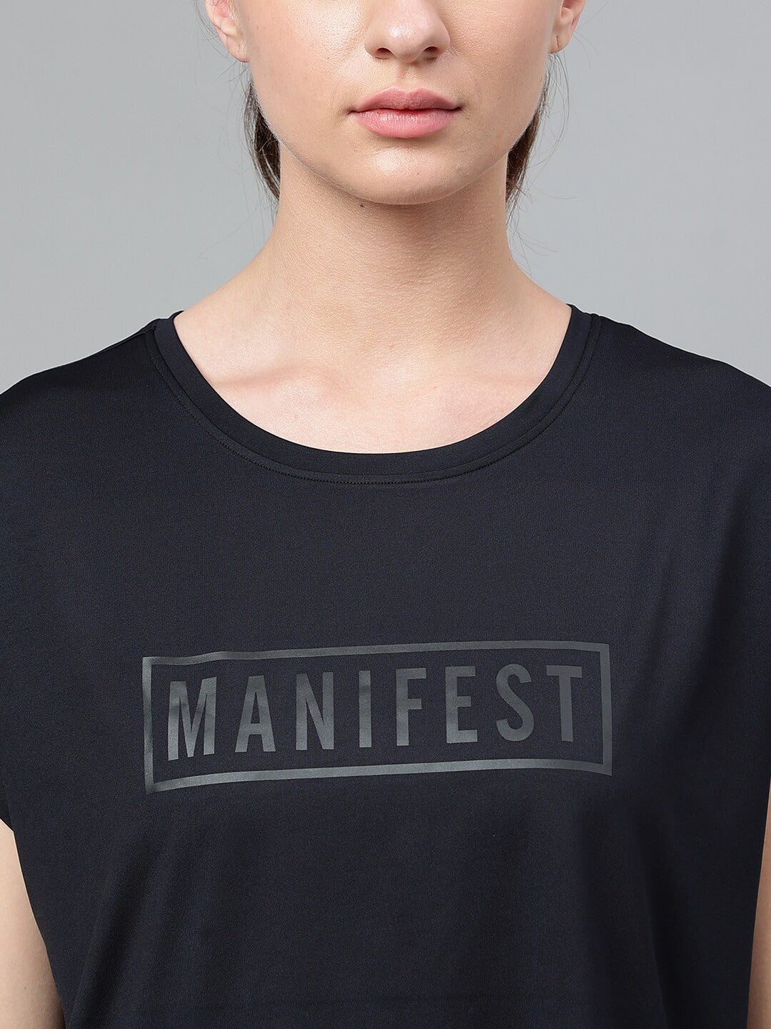 MKH Typography Printed Extended Sleeves Dri-FIT Relaxed Fit T-shirt - Distacart