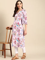 Thumbnail for Sangria Women Floral Printed Sequinned Kurta - Distacart
