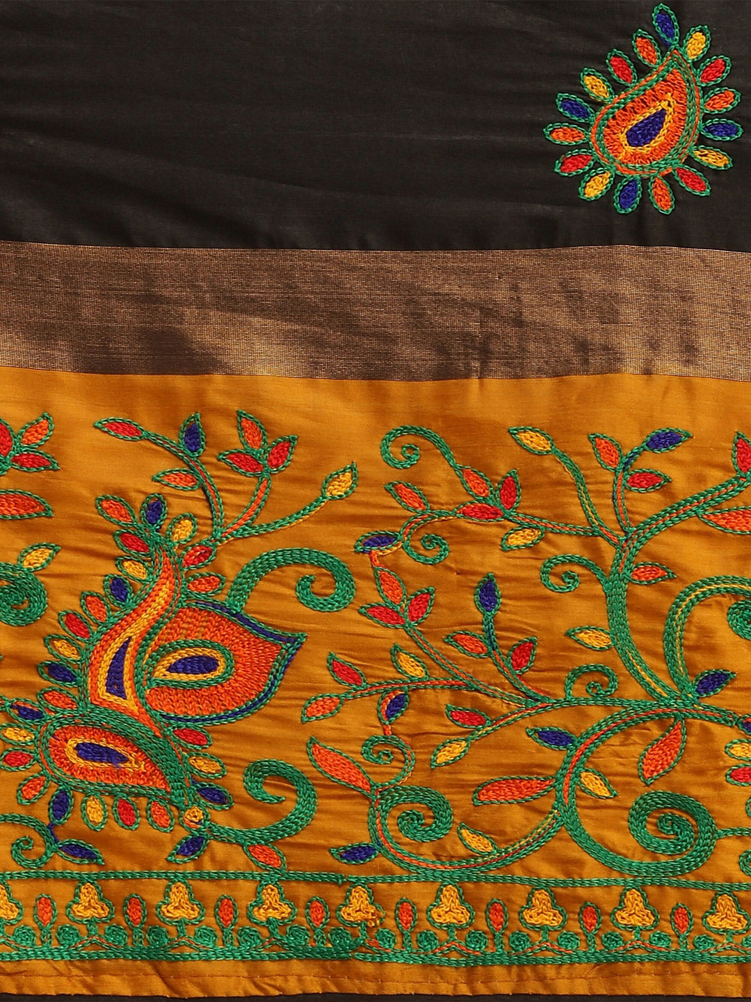 Kalini Embroidered Silk Cotton Saree - Distacart