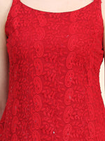 Thumbnail for Kalini Paisley Embroidered Sequinned Chikankari Georgette Kurta - Distacart