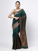Thumbnail for Kalini Ethnic Motif Woven Design Zari Banarasi Saree - Distacart