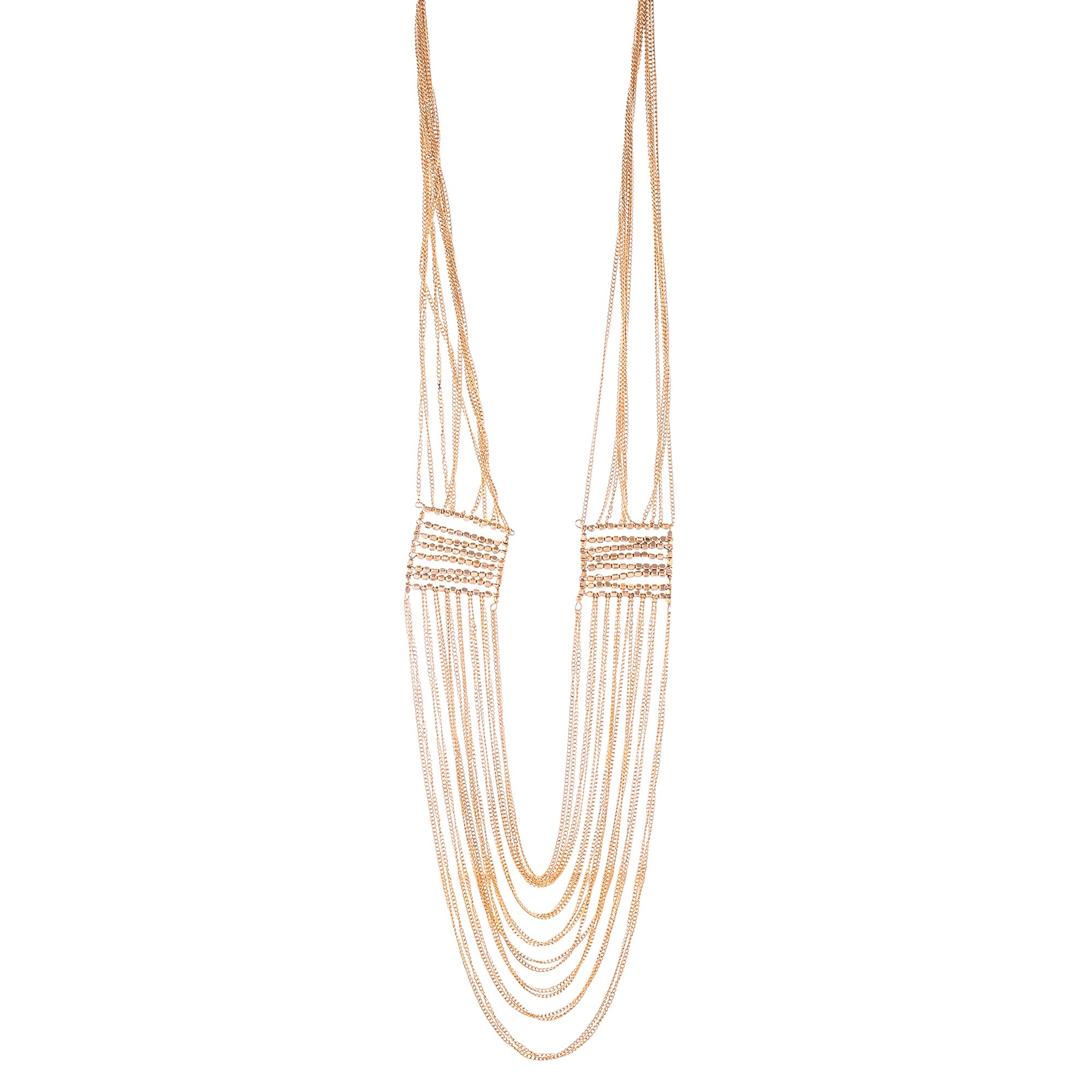 Gold-Plated Alloy Designer Brass Cluster Beads Rani Haar Necklace - The Pari - Distacart