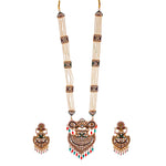 Thumbnail for Gold-Plated Alloy Long Jadau Work Rani Haar Necklace - The Pari - Distacart