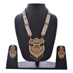 Thumbnail for Gold-Plated Alloy Long Jadau Work Rani Haar Necklace - The Pari - Distacart