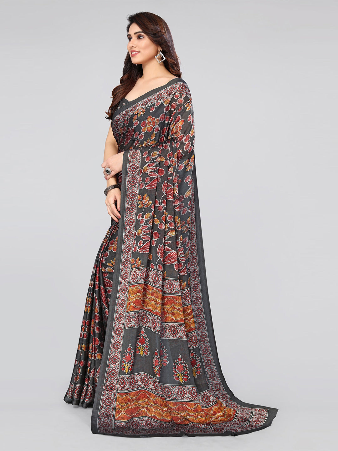 Kalini Floral Saree - Distacart