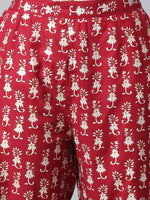 Thumbnail for Khushal K Women Floral Yoke Design Pleated Kurta with Palazzos - Distacart