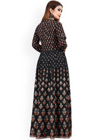 Thumbnail for Kalini Women Black & Red Ethnic Motifs Anarkali Kurta - Distacart