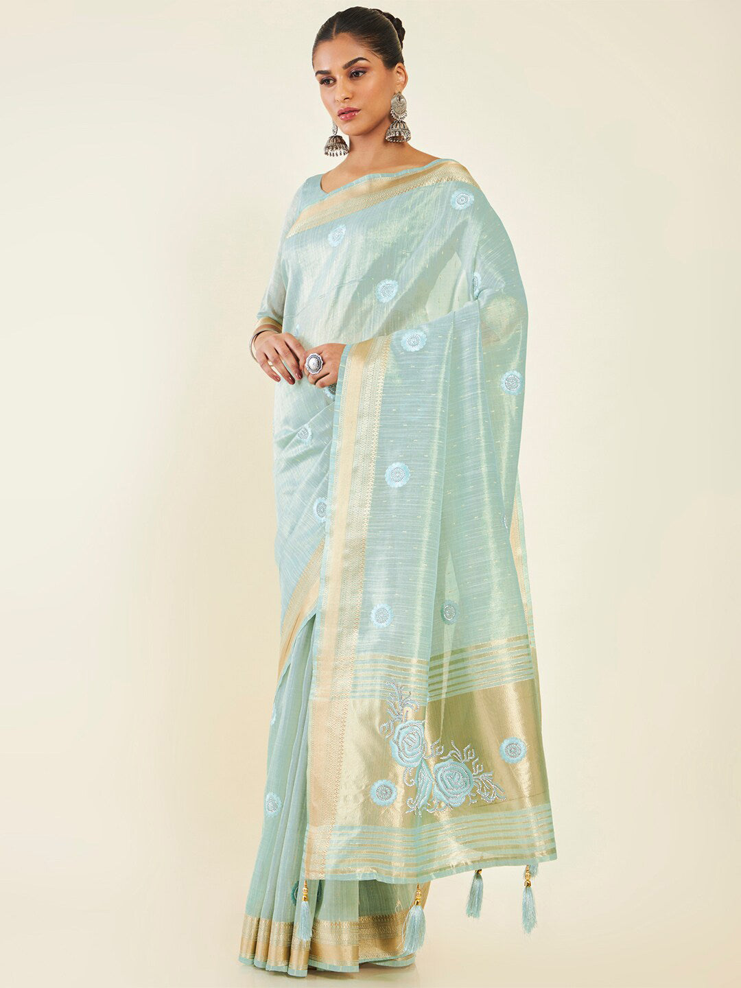 Soch Woven Design Zari Tissue Kota Saree - Distacart