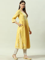 Thumbnail for Biba Floral Embroidered Thread Work Anarkali Kurta - Distacart