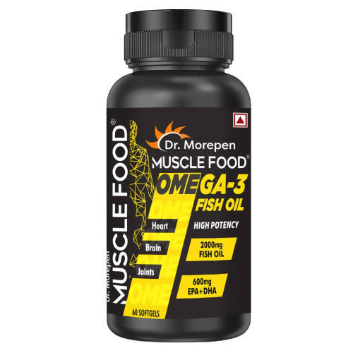 Dr. Morepen Muscle Food Omega-3 2000mg Fish Oil Softgels - Distacart