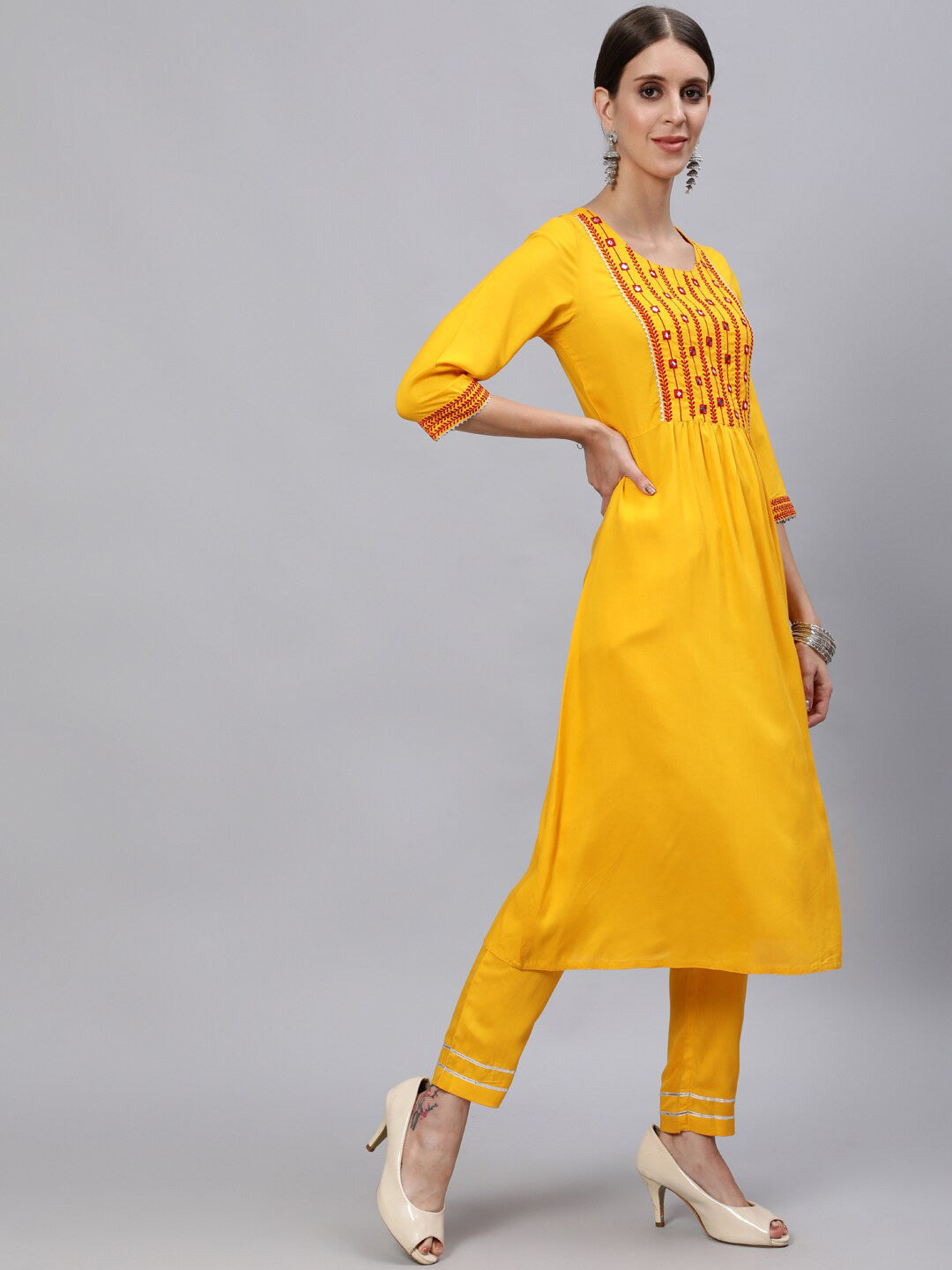 Empress Jaipuri Anarkali Kurti Set – Monamaar