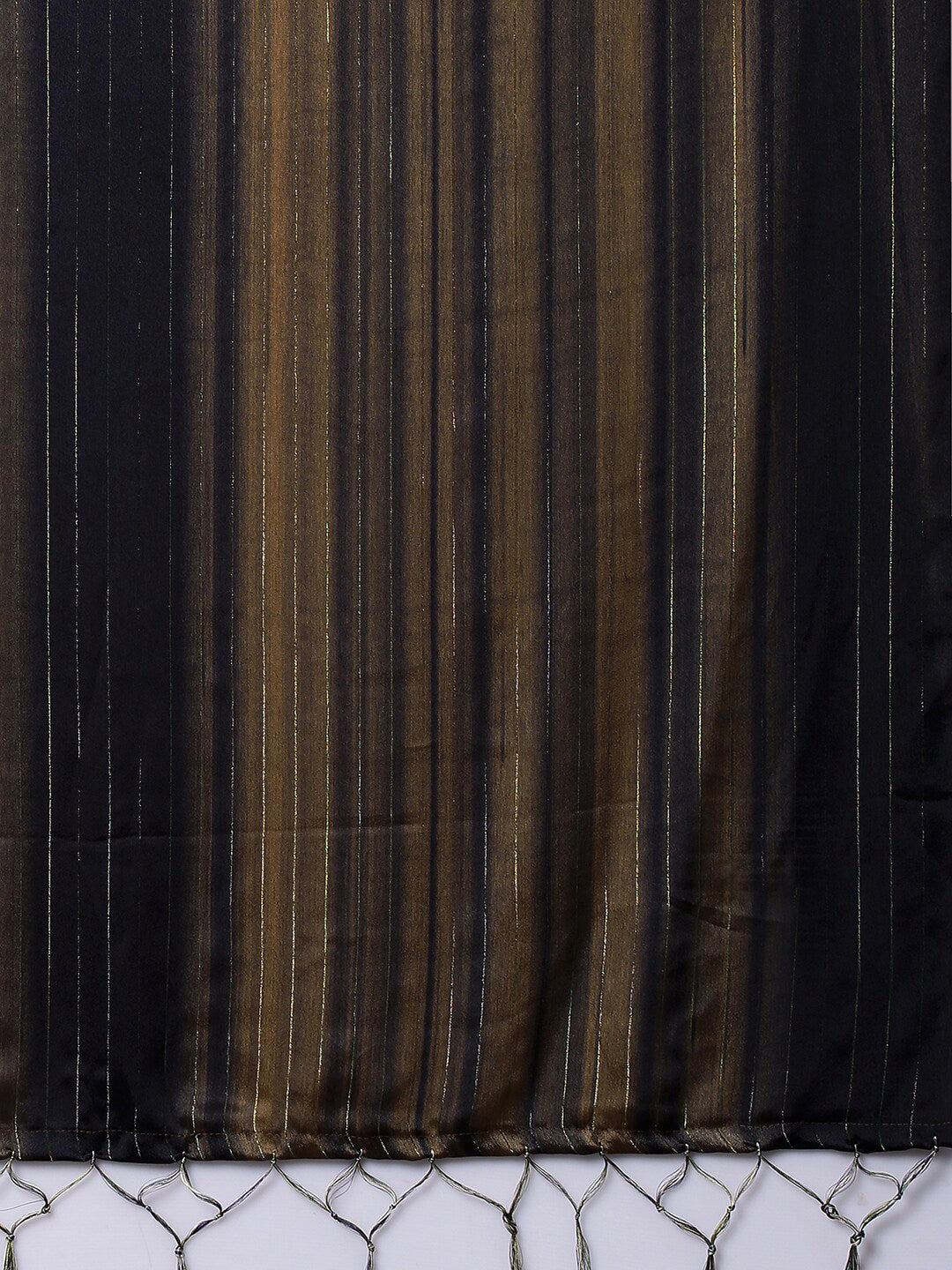 Mitera Black & Tan Striped Party Wear Saree - Distacart