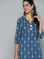 Thumbnail for HERE&NOW Women Geometric Printed Kurta - Distacart