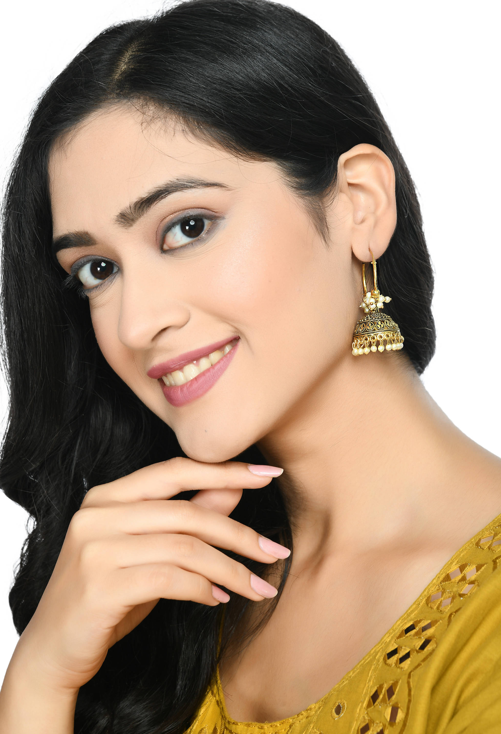Mominos Fashion Johar Kamal Designer Golden Color Jhumkas - Distacart