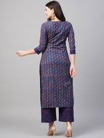 Thumbnail for Kalini Floral Printed Gotta Patti Kurta With Palazzos - Distacart
