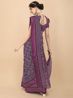 Thumbnail for Kalini Purple & White Floral Kota Saree - Distacart