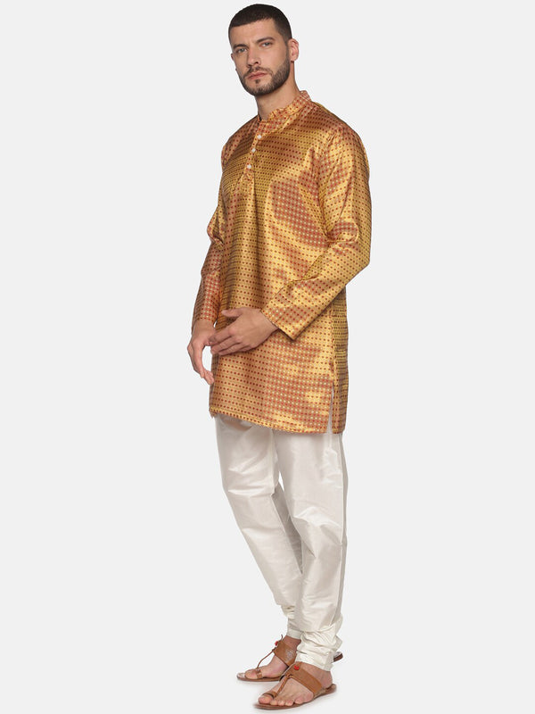 Sethukrishna Men Red Ethnic Motifs Kurta with Churidar - Distacart
